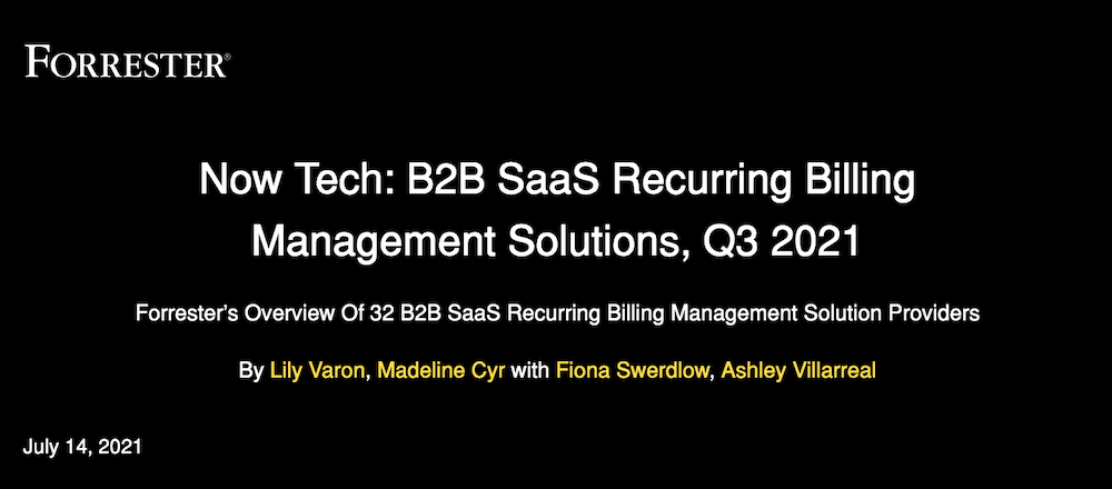 Forrester Lists Good Sign In Recurring Billing Management Report