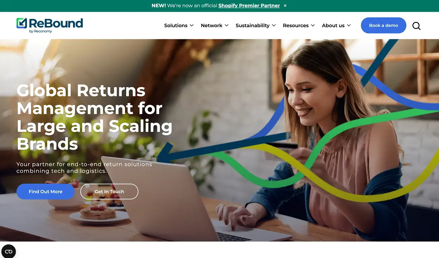 Case study listing page Rebound - website screenshot